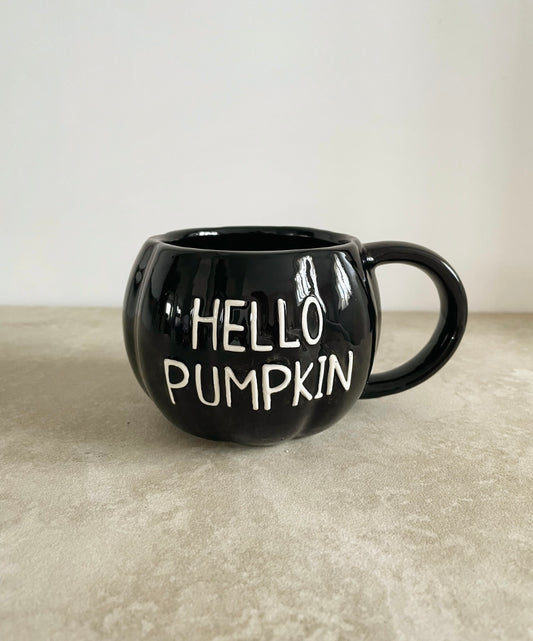 Hello Pumpkin - Ceramic mug (Black)
